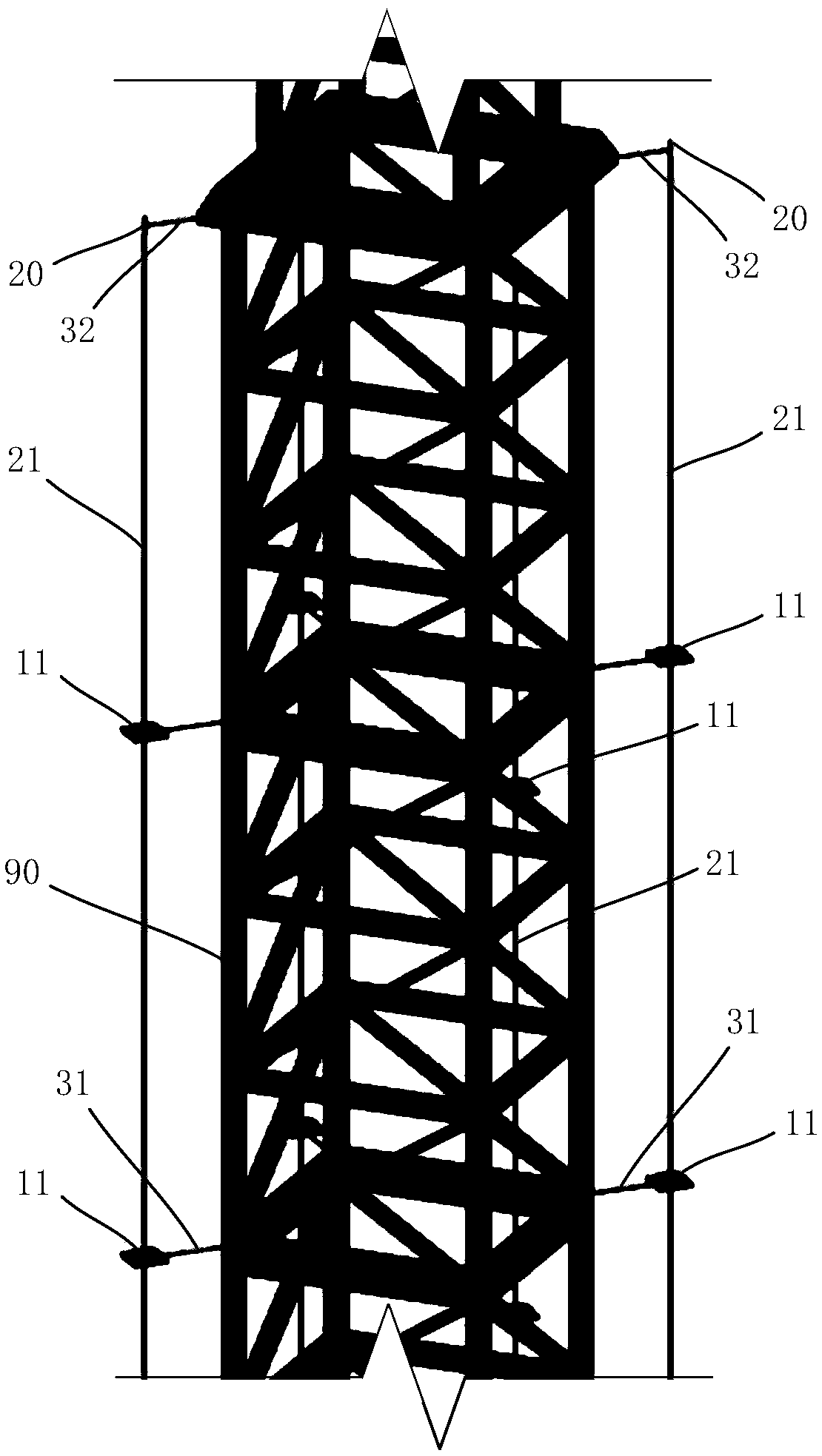 Monitoring device and monitoring method for verticality of tower crane