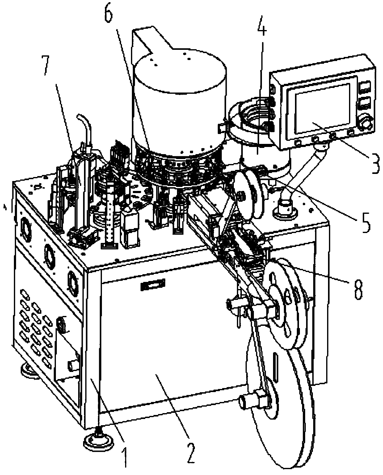 A fully automatic testing machine for semiconductor chips