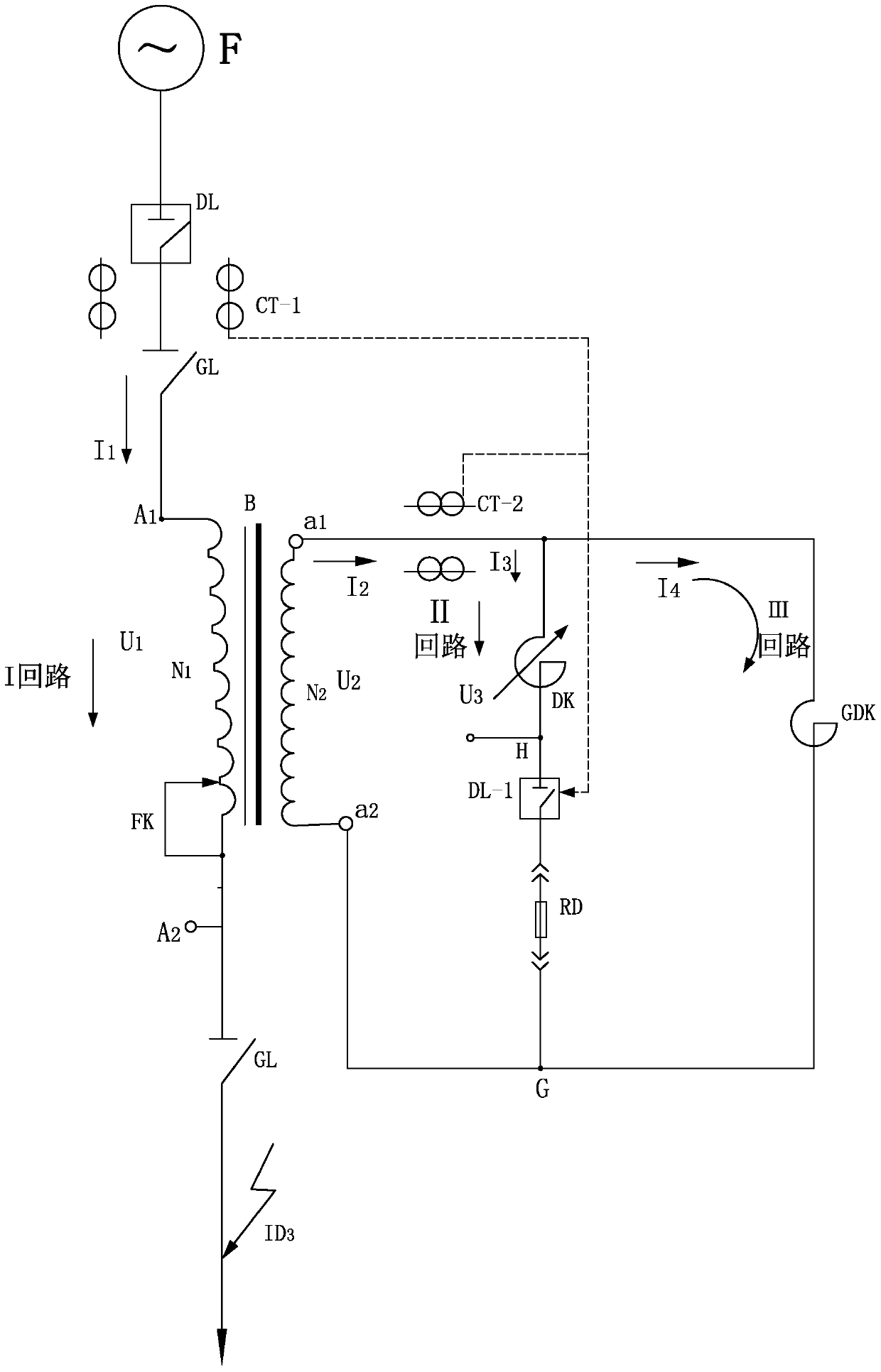 A device for automatically limiting short-circuit fault current in AC grid