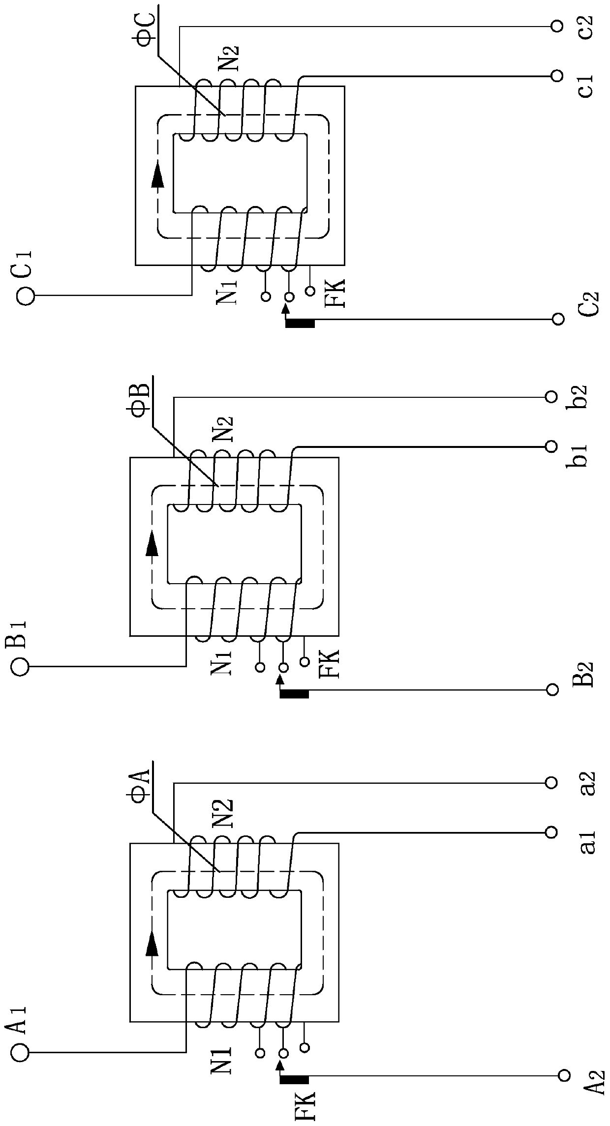 A device for automatically limiting short-circuit fault current in AC grid