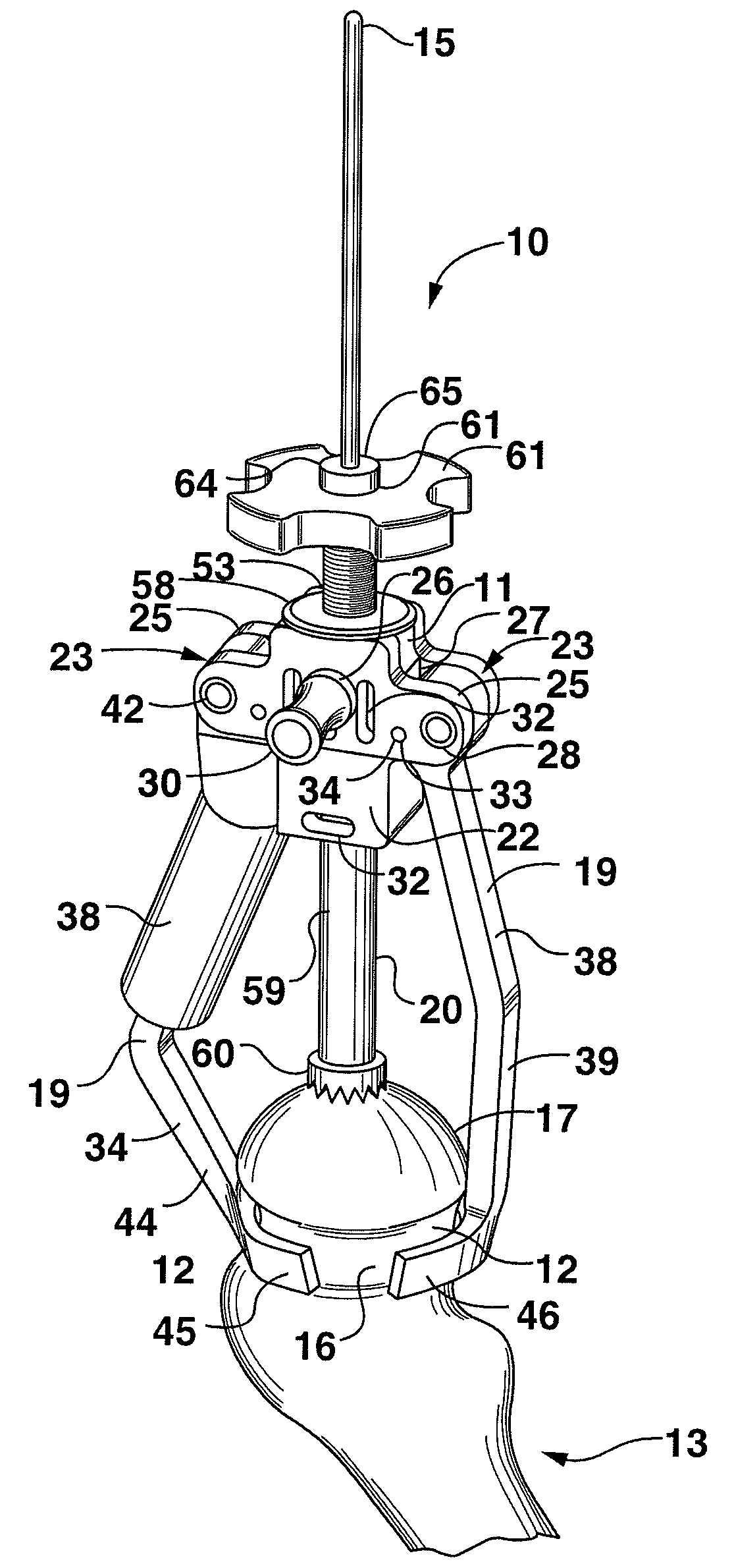 Guide clamp for guiding placement of a guide wire in a femur