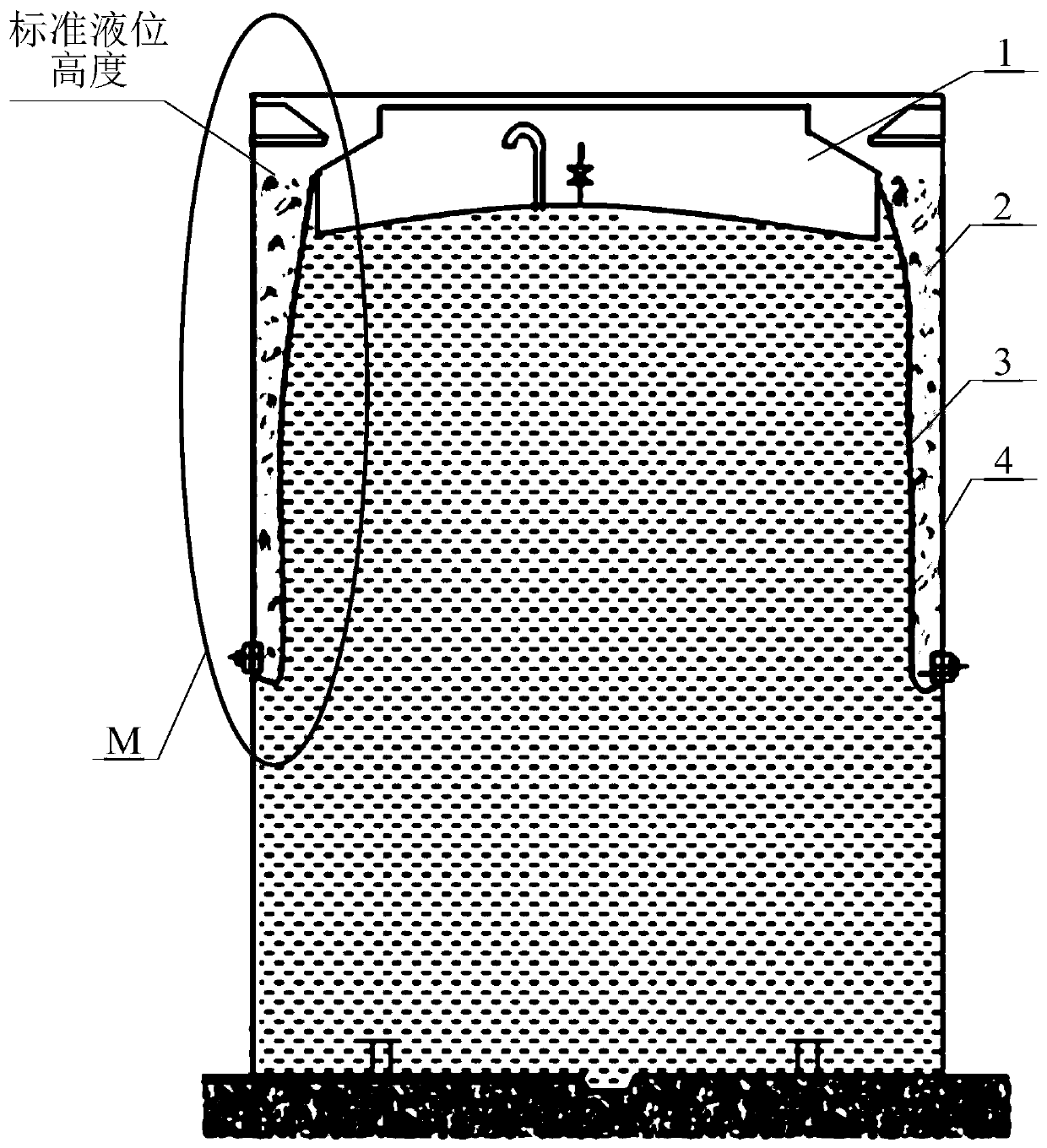 Floating roof type diaphragm structure, detection method thereof, and liquid level calibration method of backpressure water