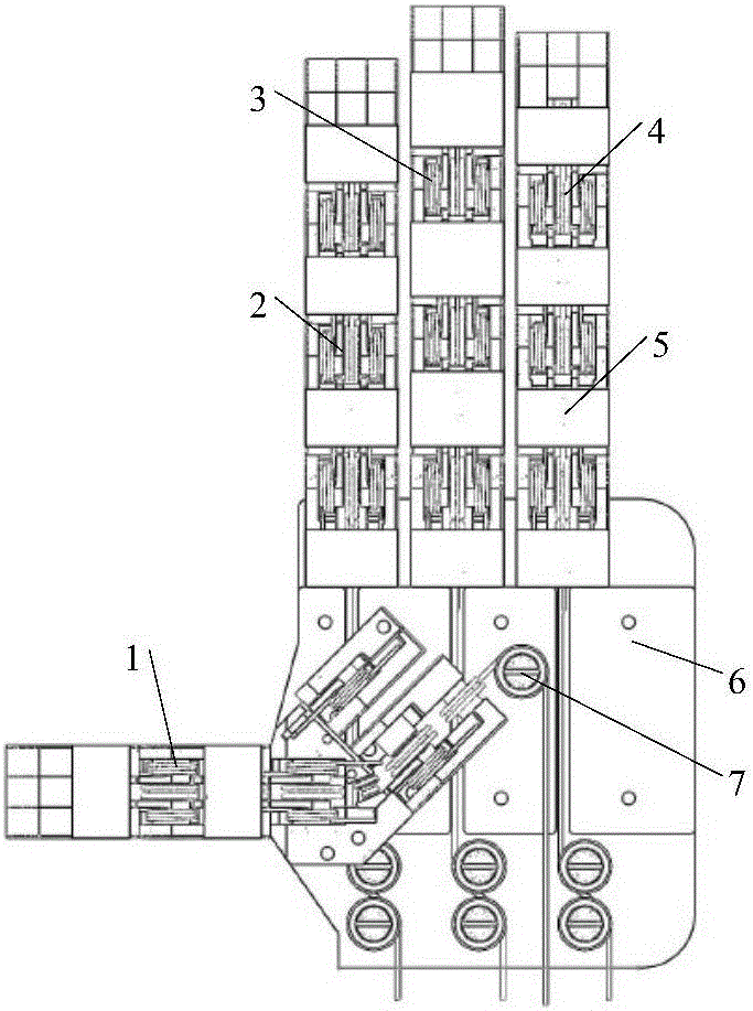 A tendon-type underactuated adaptive multi-fingered hand device