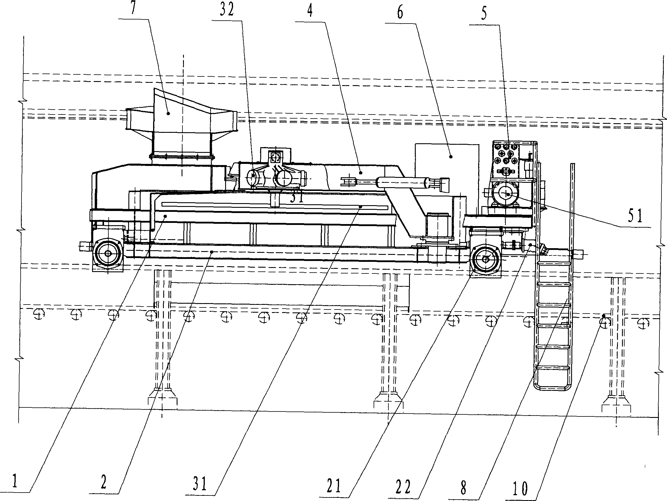 Full hydraulic prepellor coke feeder