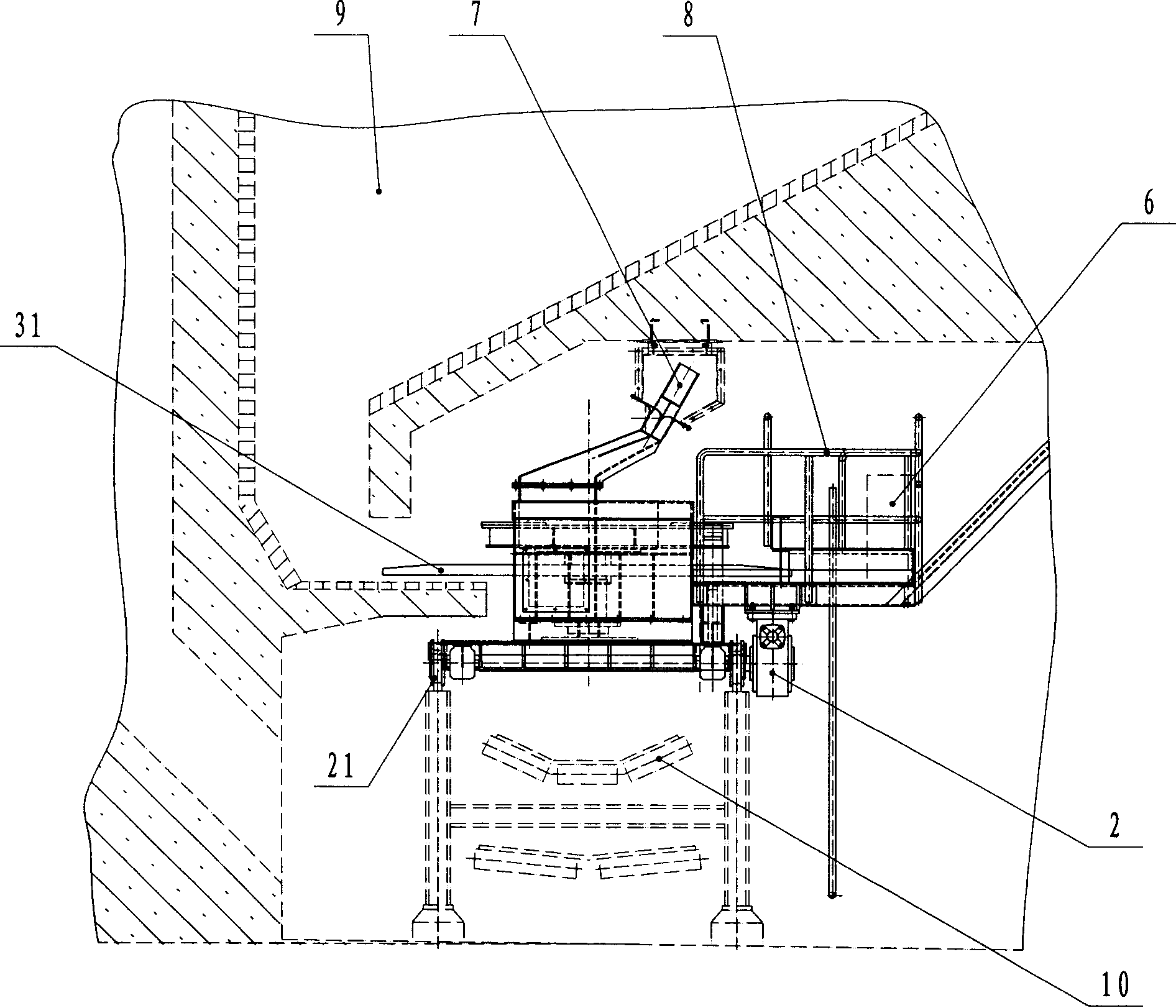 Full hydraulic prepellor coke feeder