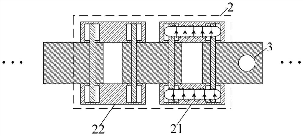 Strap, watch and method for controlling the length of the strap