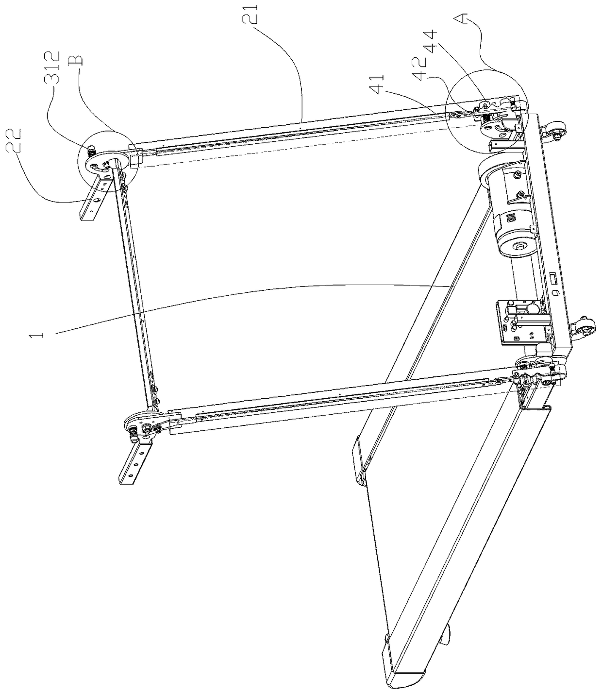 Folding mechanism and treadmill using same as column folding mechanism