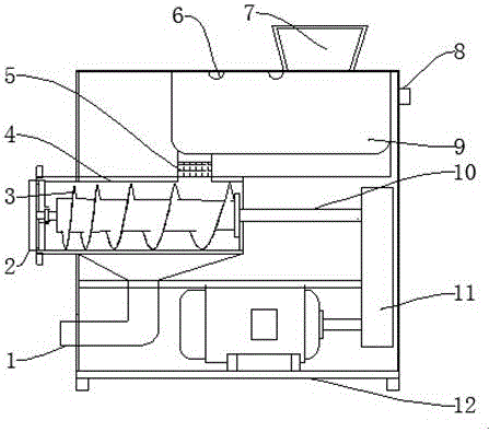 Automatic device of removing peel and seeds and squeezing juice for processing of grapes
