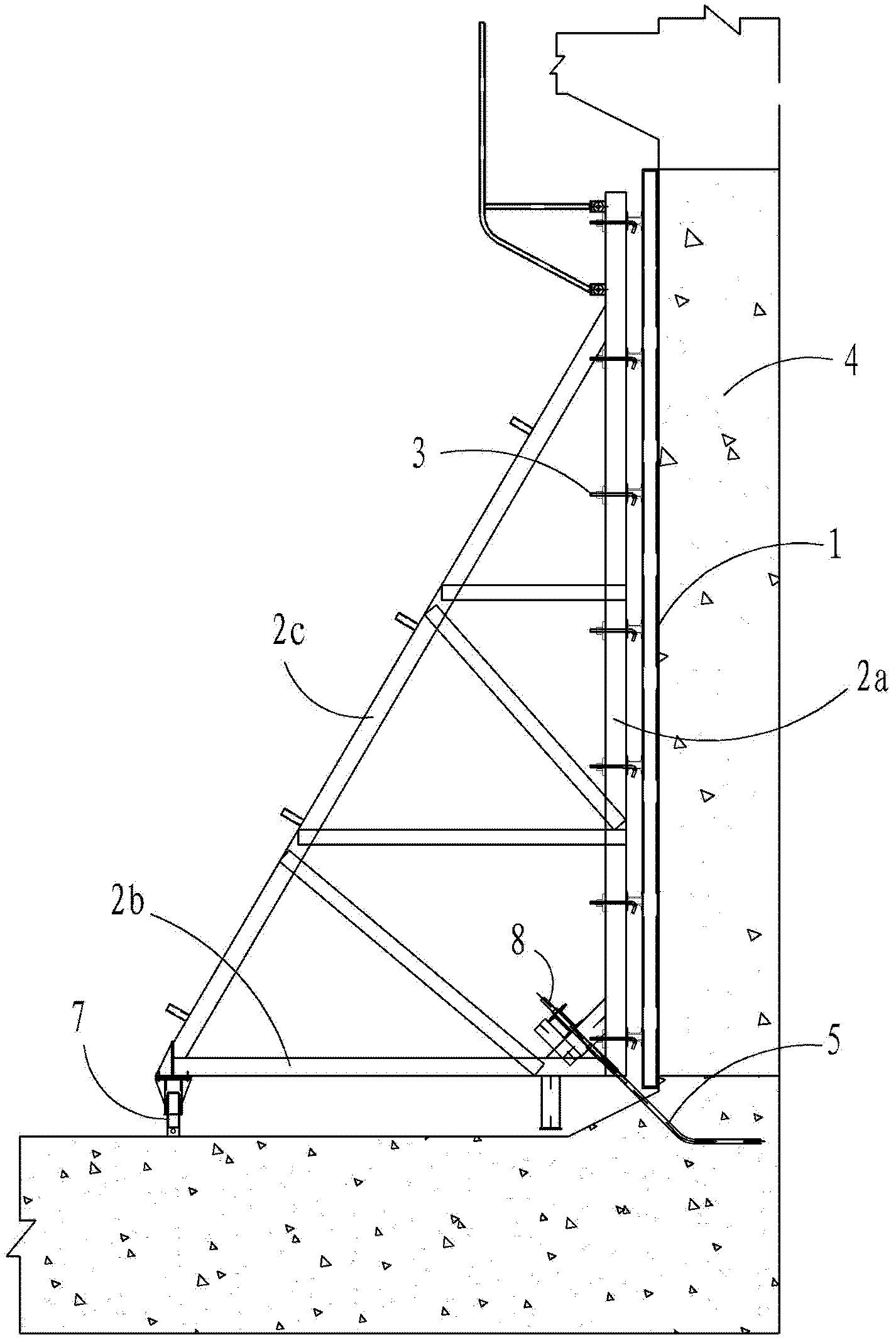 Full water stopping side wall template system