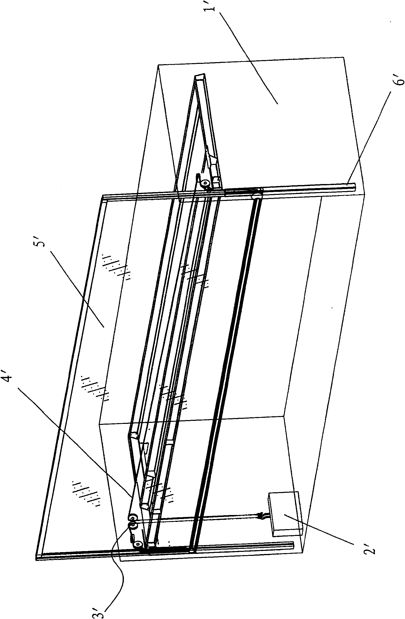 Multiple linked damper mechanism for smoke discharging cabinet