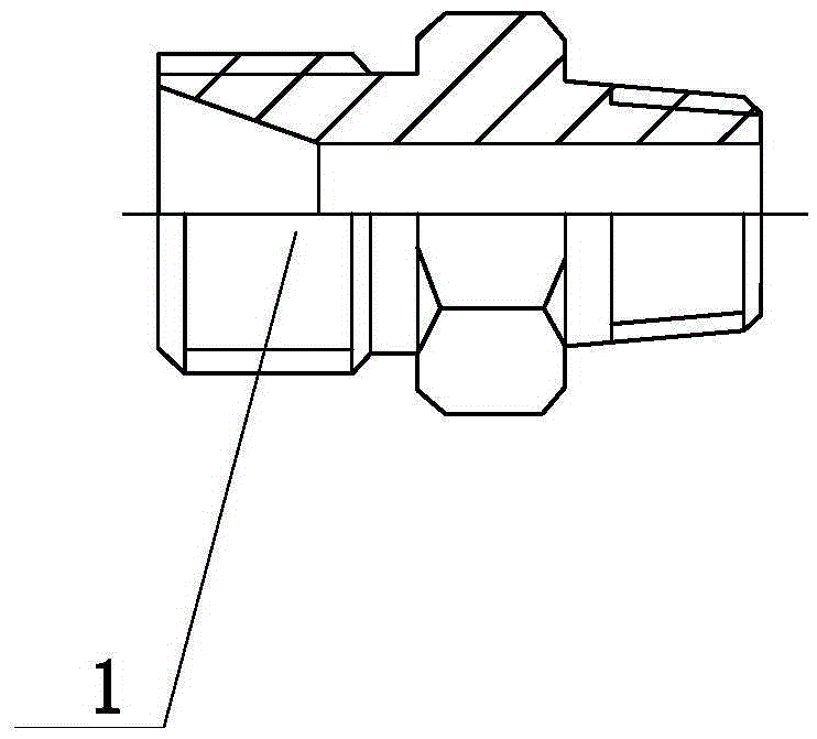 Inner hole deburring device used for screw-in type conical straight joint