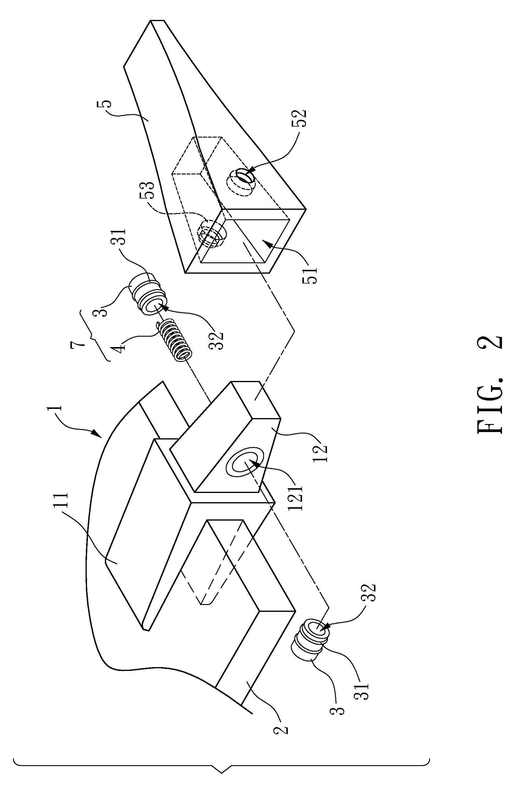 Replacement and urging device for the bucket teeth of an engineering construction machine
