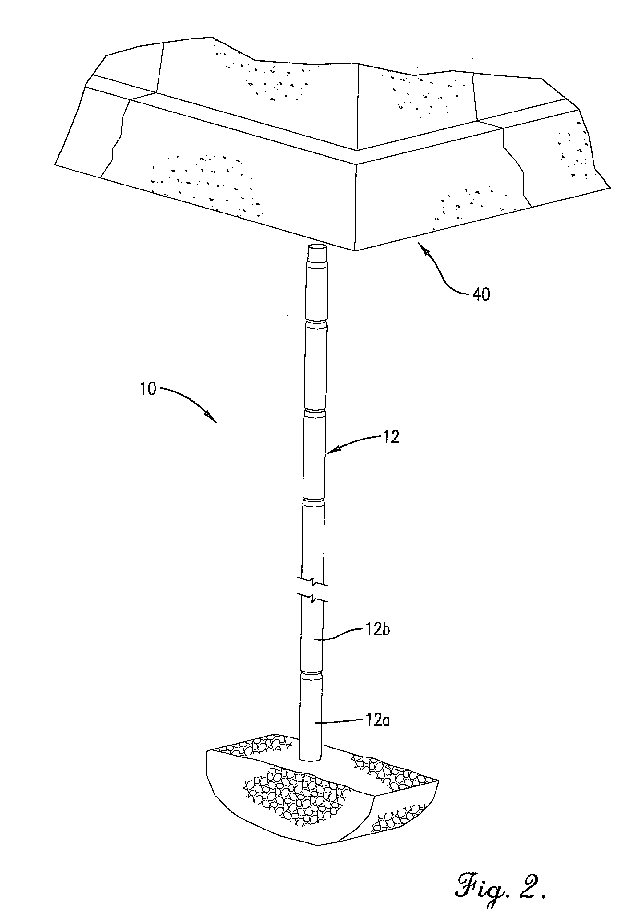 Swaged pier system and method of installing same