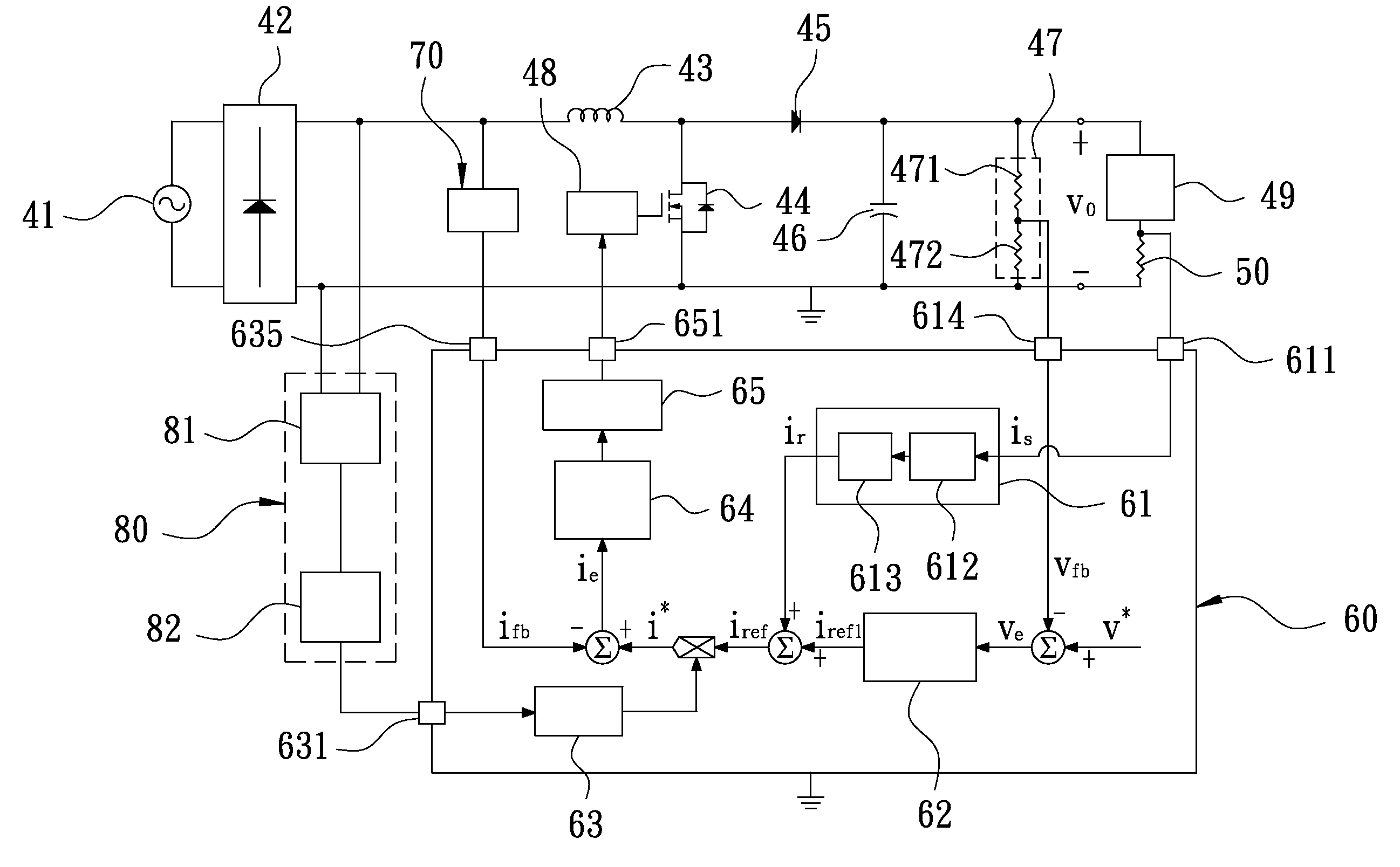 Power factor correction converter capable of fast adjusting load