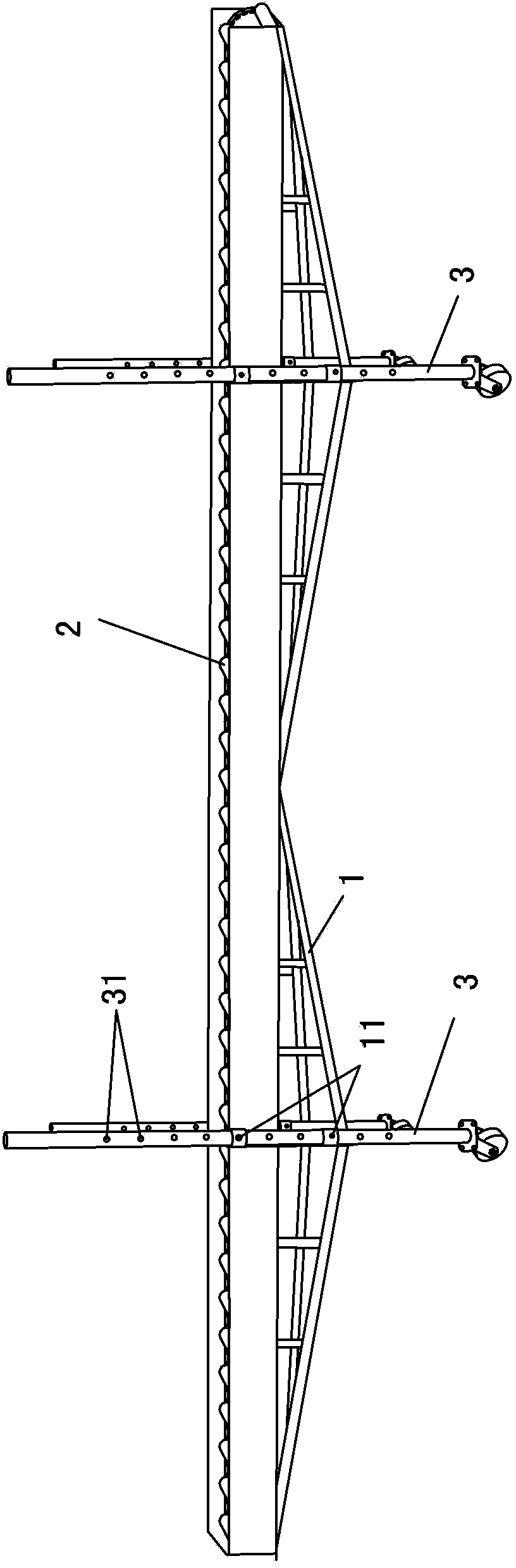 Dual-segment lifting type conveying mechanism