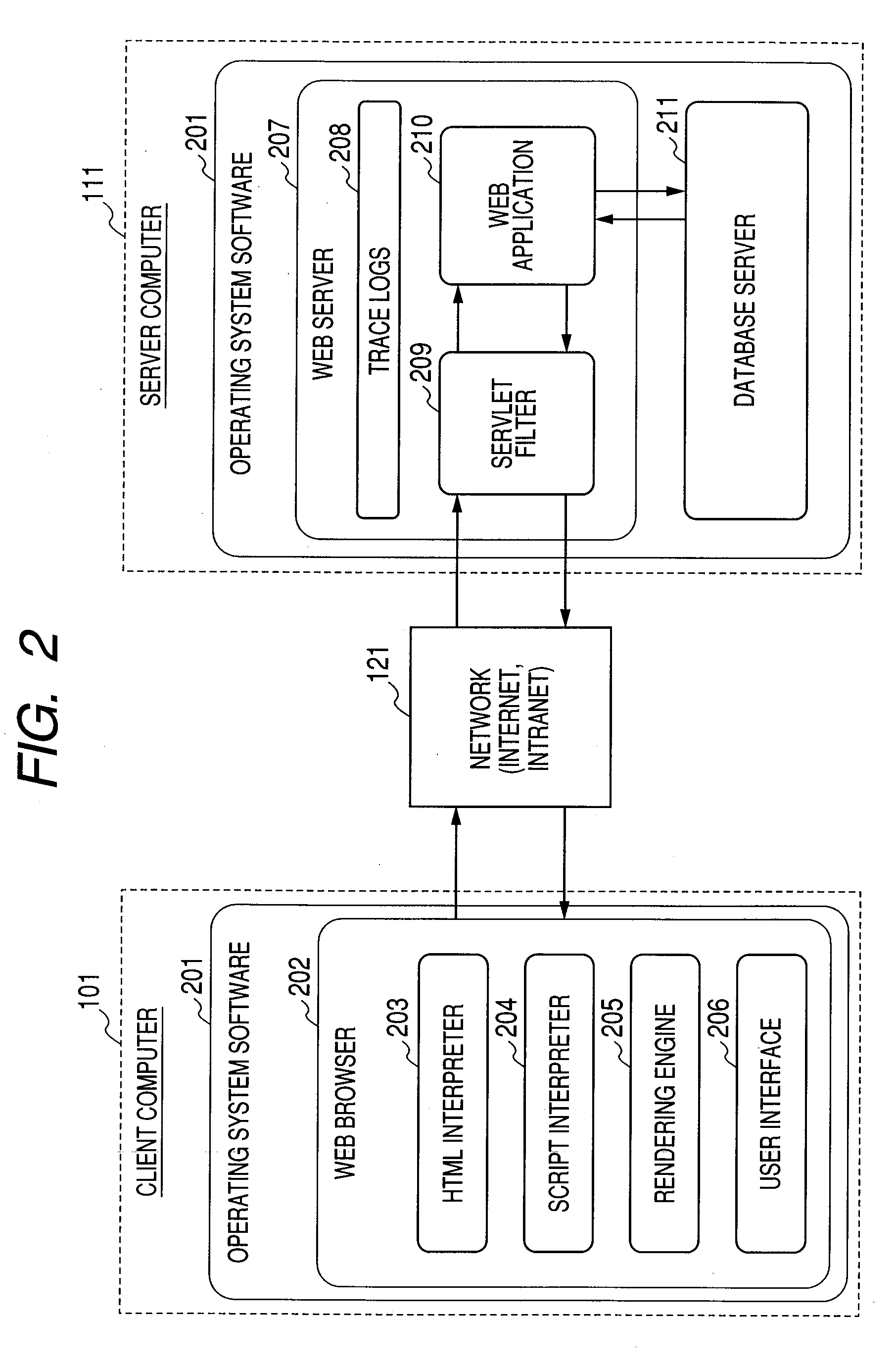 Method and apparatus for recording web application process