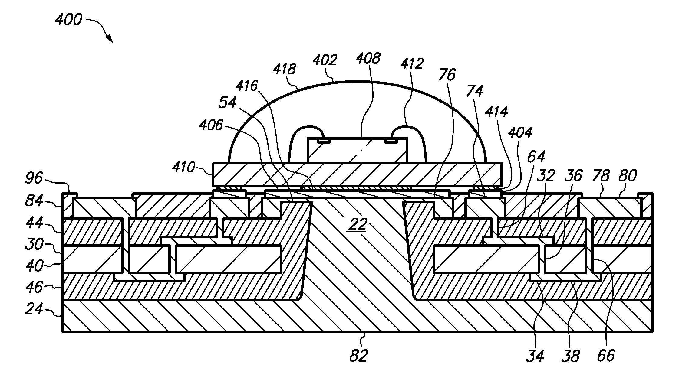 Method of making a semiconductor chip assembly with a post/base heat spreader and a multilevel conductive trace
