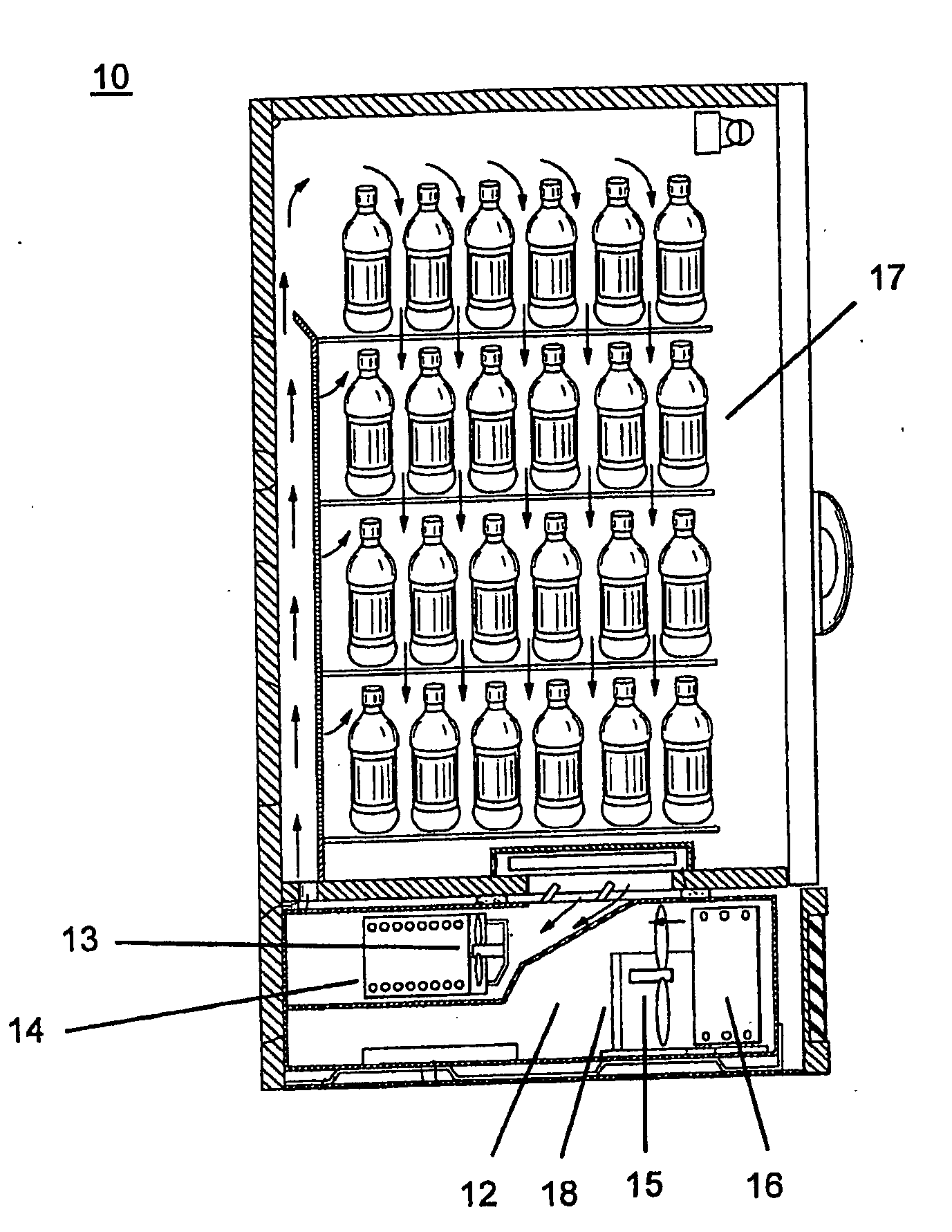 Evaporator fan motor control in a refrigerated merchandiser