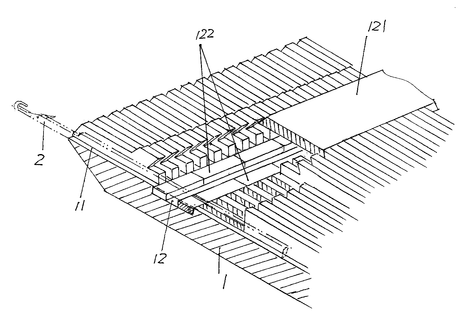 Needle bed structure of computerized flat knitting machine