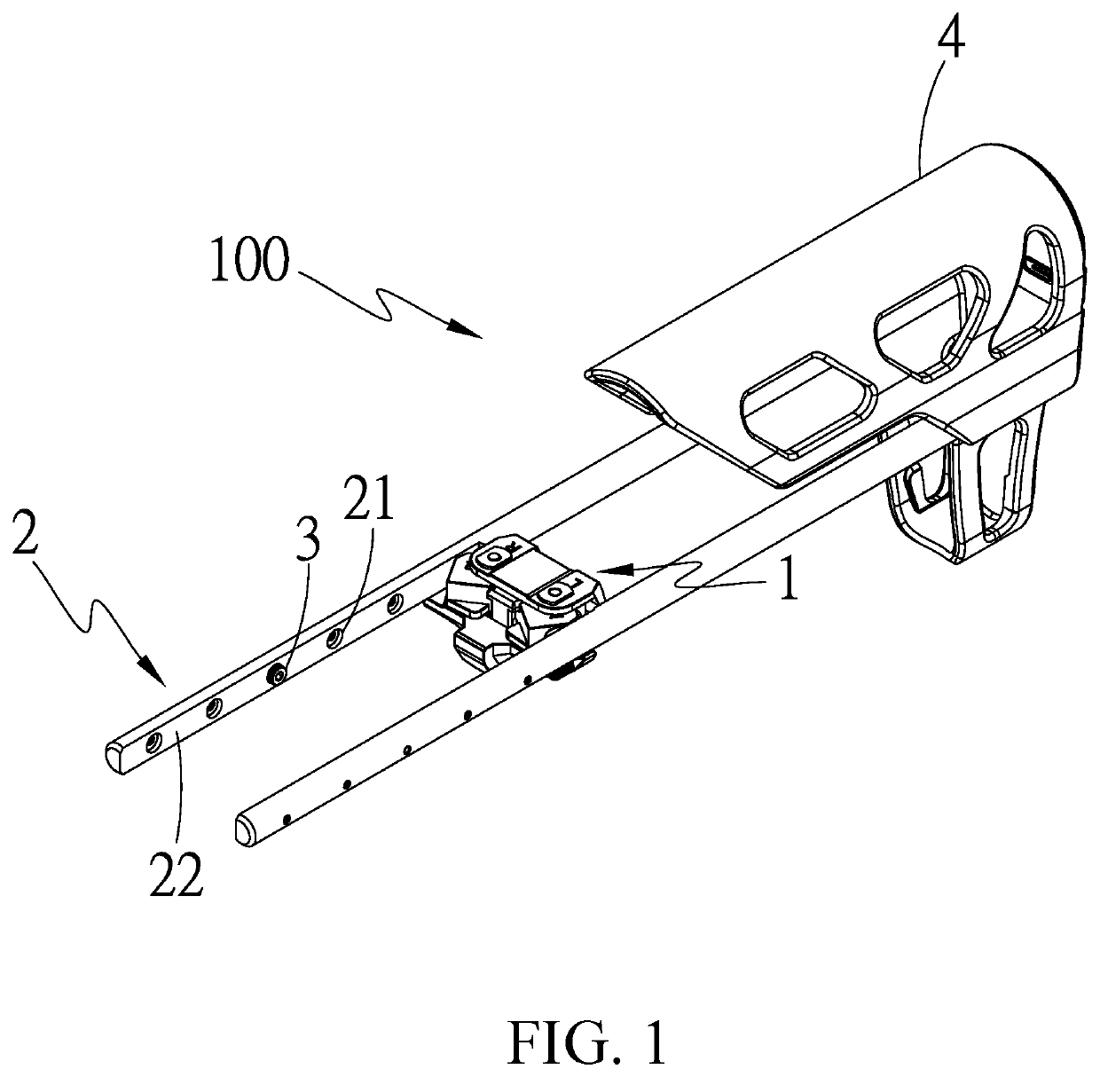 Fast expansion structure of toy gun buttstock