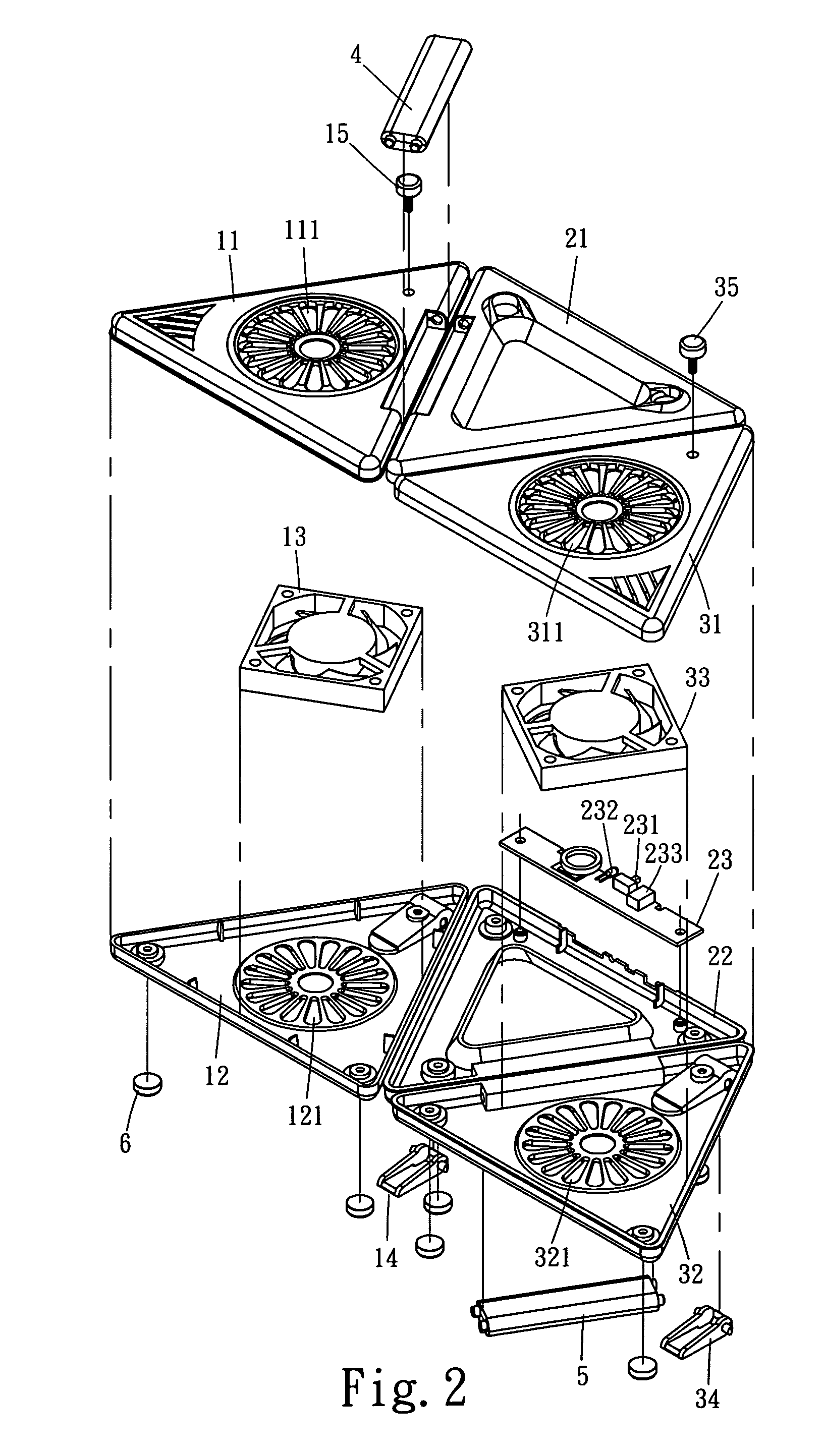 Portable folding heat-sink assembly for notebook computer