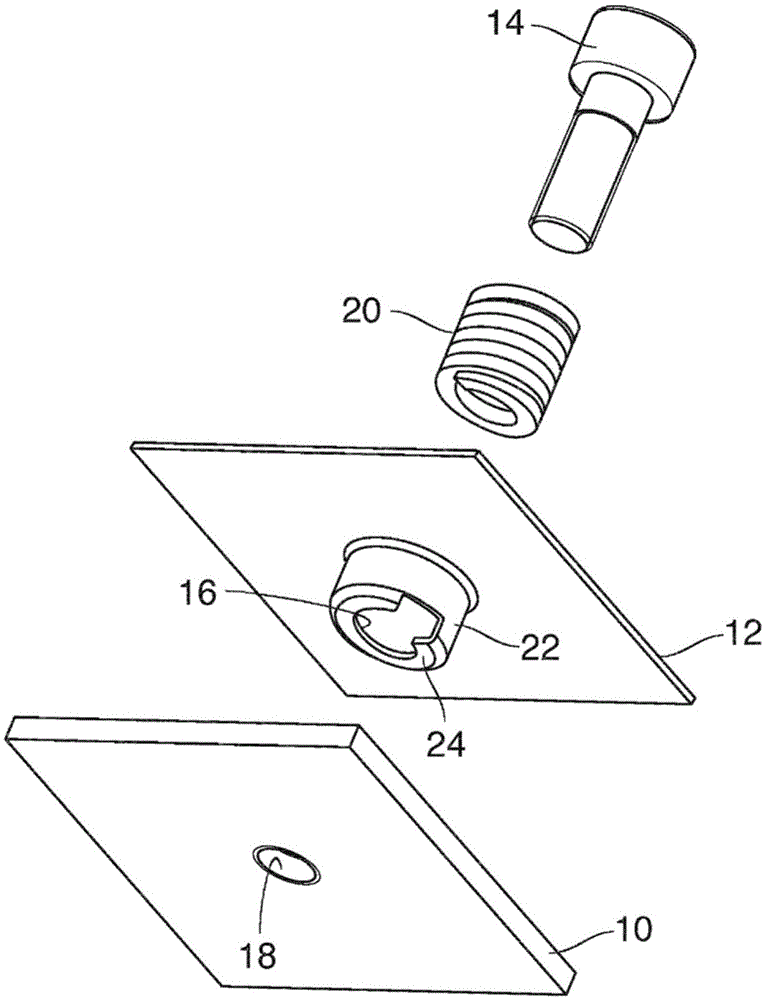 Arrangement for connecting components