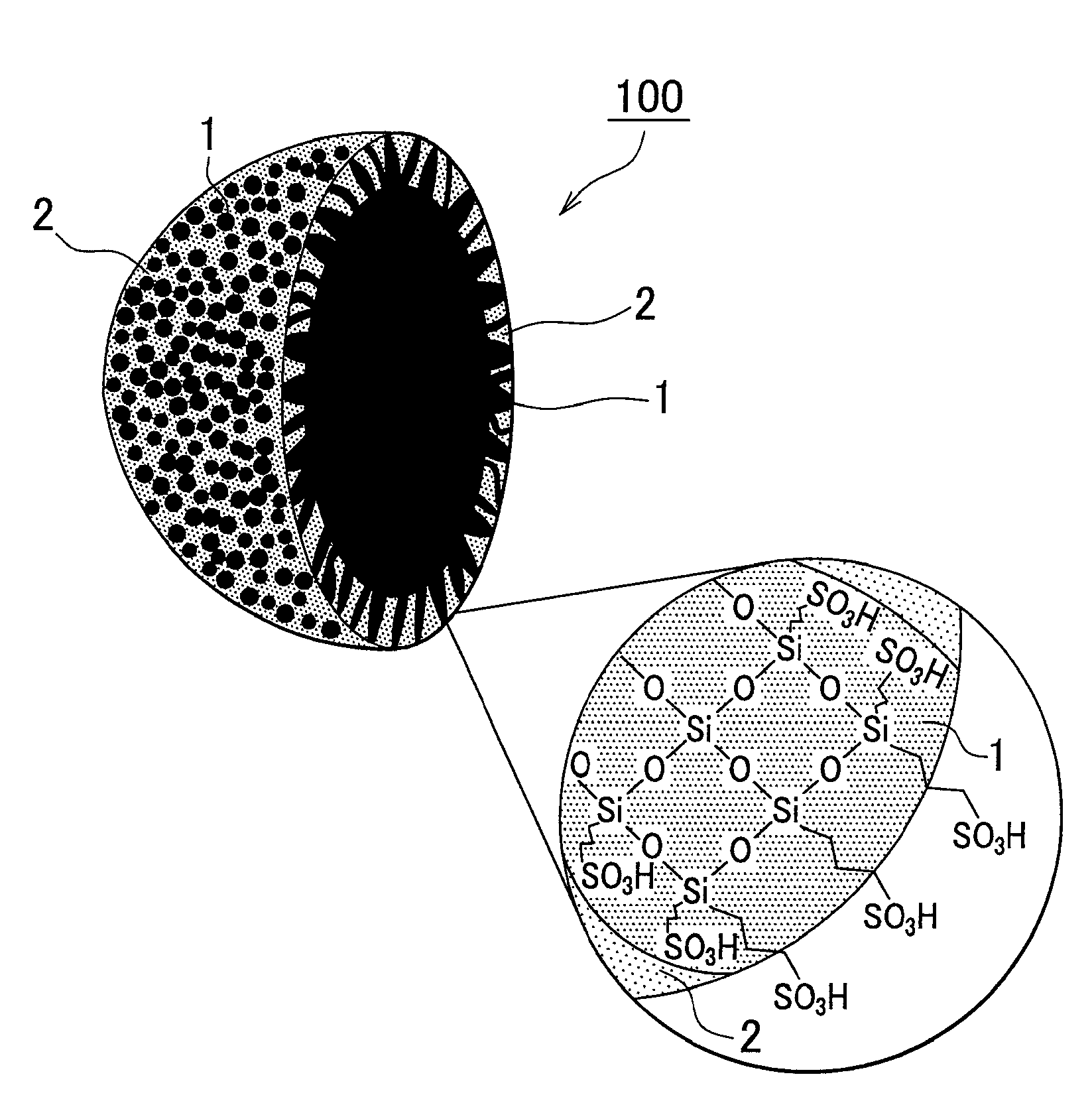 Electrolyte membrane for fuel cell having hollow inorganic fine particles