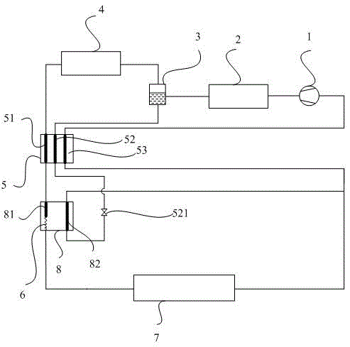 Intermediate fractional-condensation type auto-cascade refrigeration cycle system and refrigeration equipment