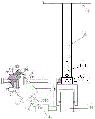 Edge trimming device for garden road with adjustable processing height and method of using the same