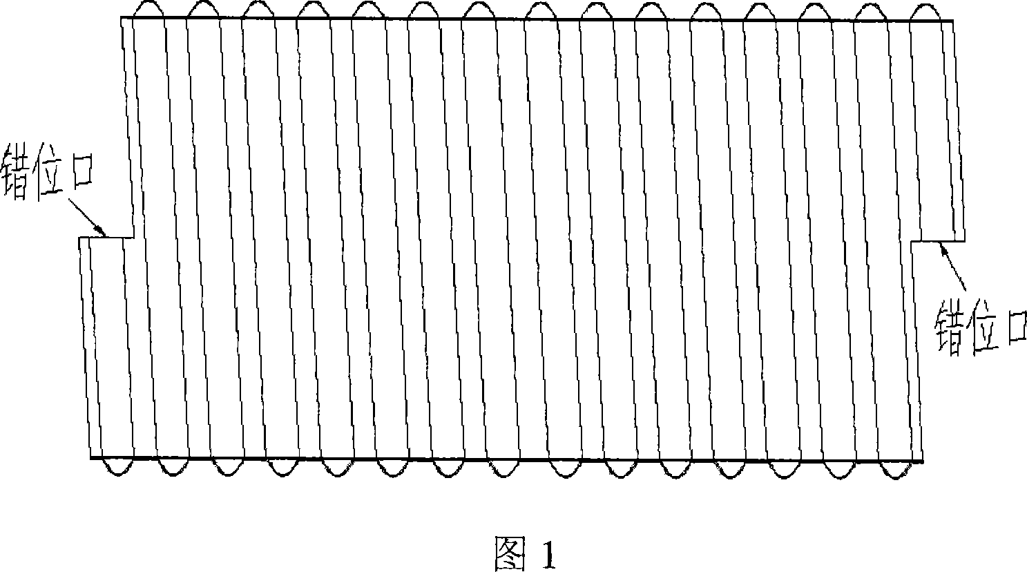Connection method of steel band reinforced spiral ripple pipe