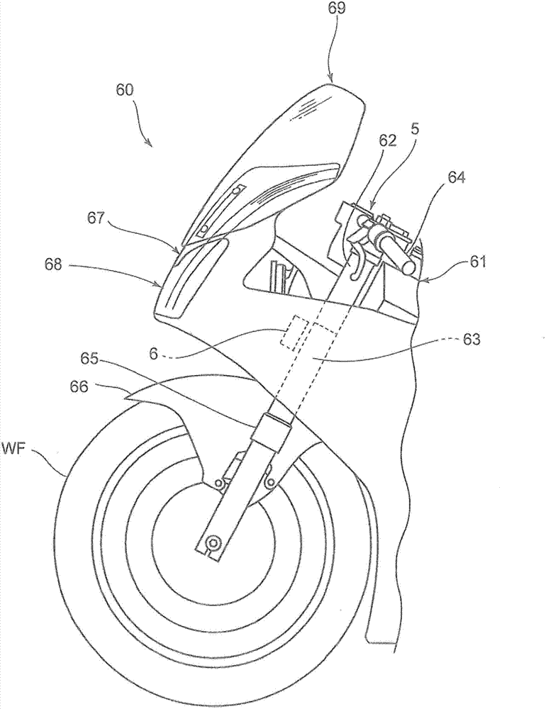 Engine rotational speed display device