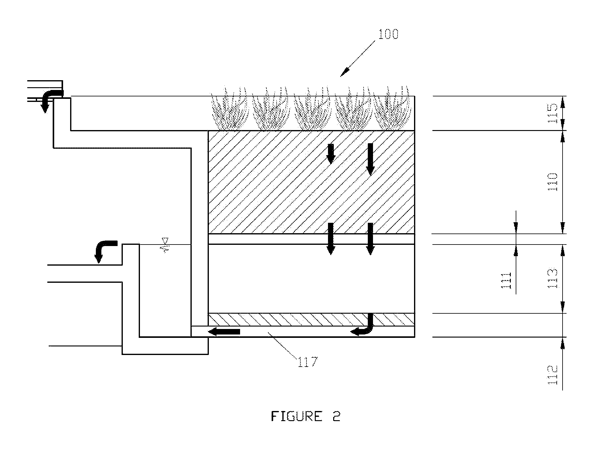 Bioretention module, method and system for treating water