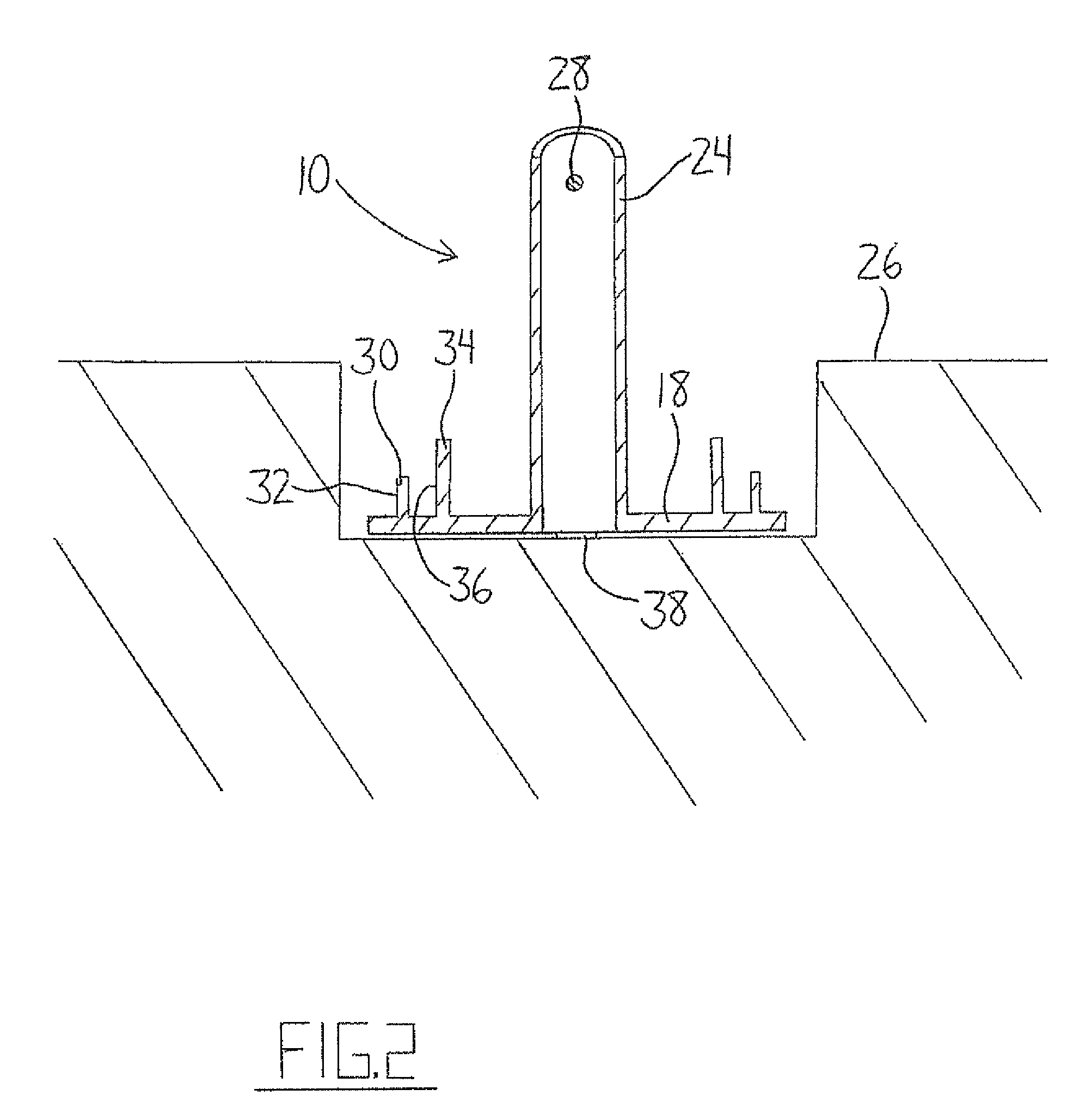 Method for monitoring a hollow post about a pipe