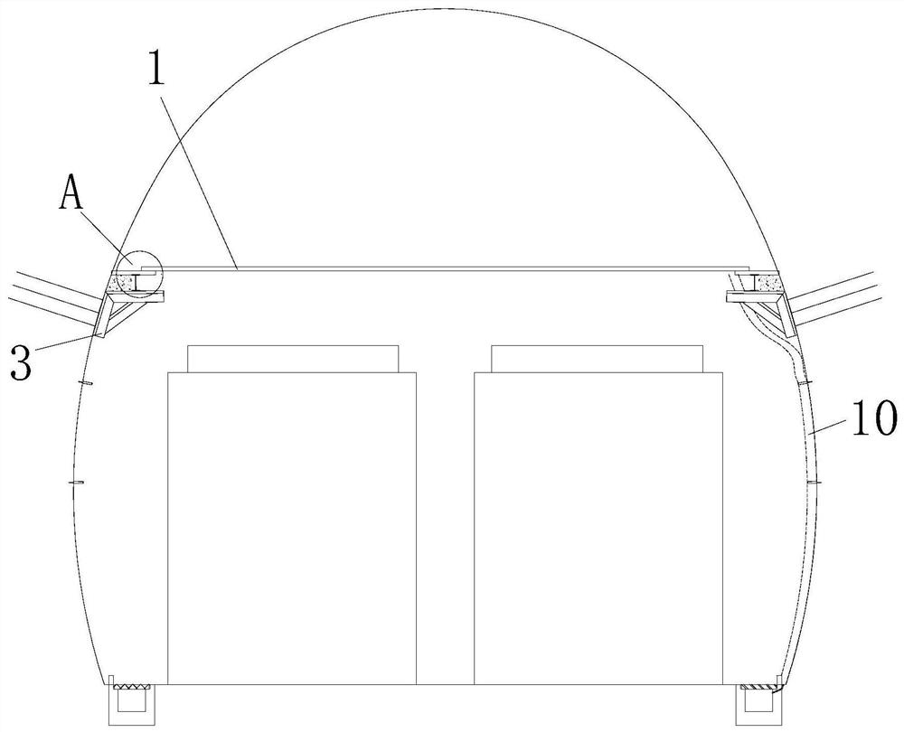 A fast-assembled tunnel ventilation partition structure