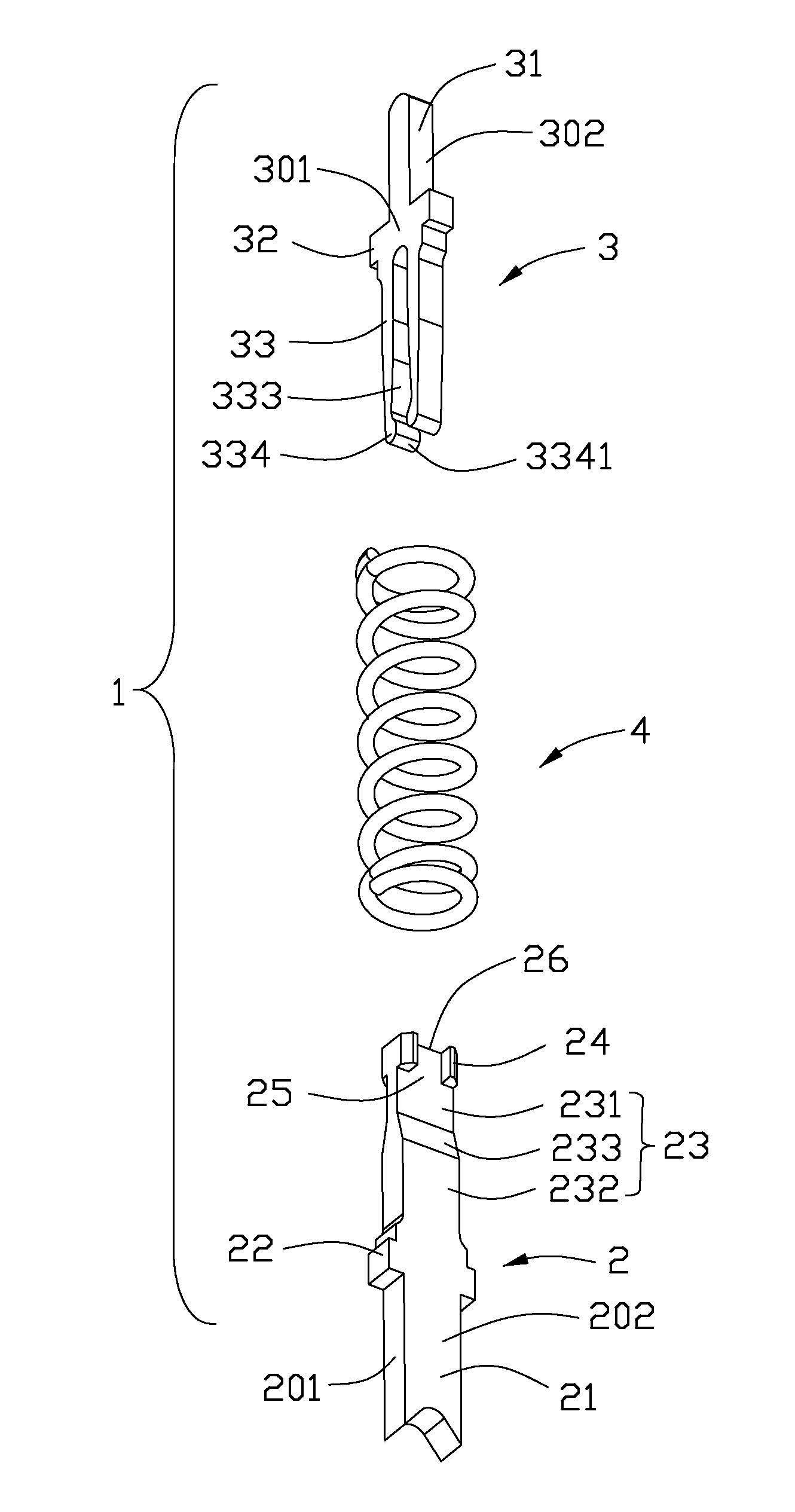 Contact for electrical connector