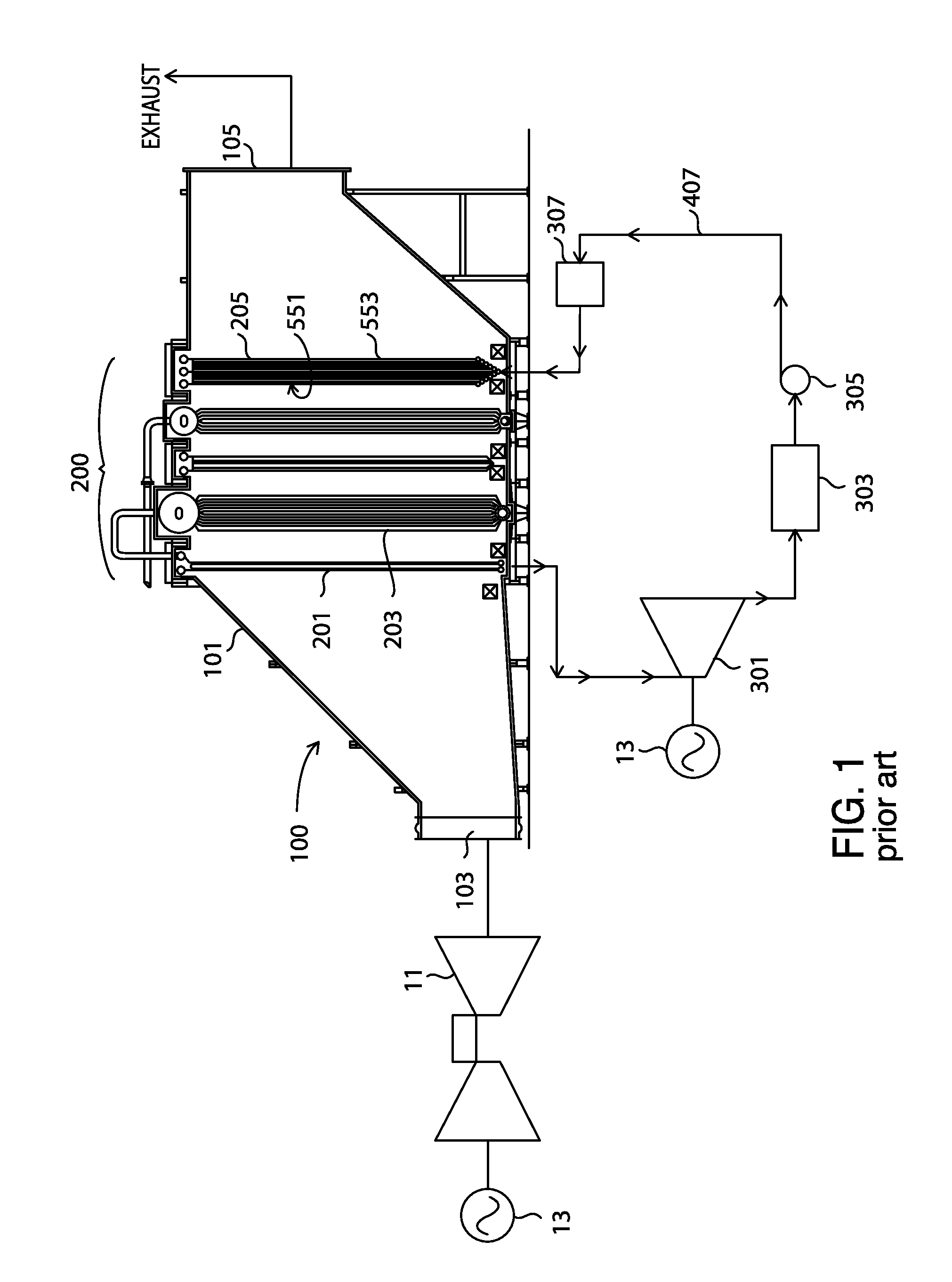 Gas-to-Liquid Heat Exchange System with Multiple Liquid Flow Patterns