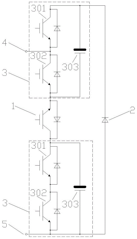 MMC sub module circuit with DC-side fault blocking ability