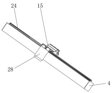 Electronic luggage leather cutting device with scrap collecting function