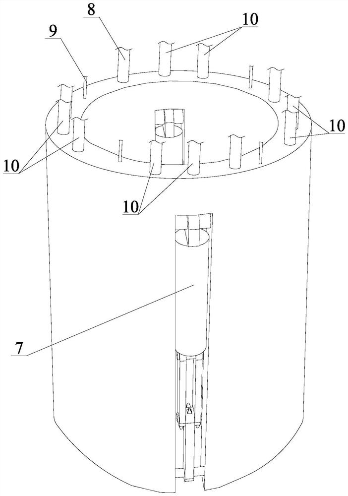 Pile pulling construction method of pile pulling device