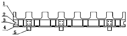 Manufacturing method of roller table frame blank in continuous rolling production line