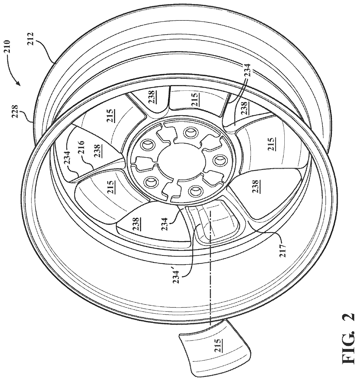 Reinforced composite vehicle wheel and method of construction thereof