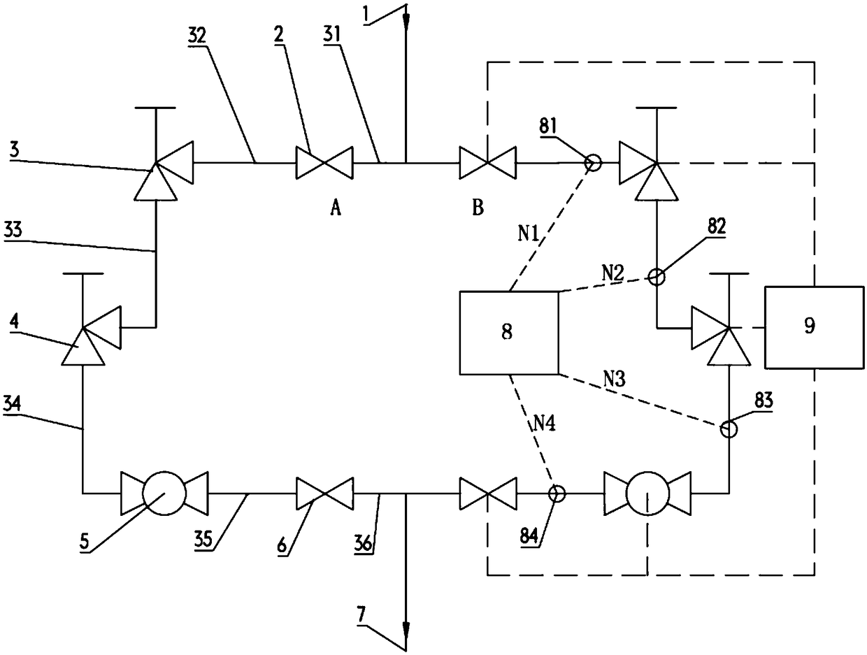 Low-pressure thermodynamic equilibrium method of pressure reduction system