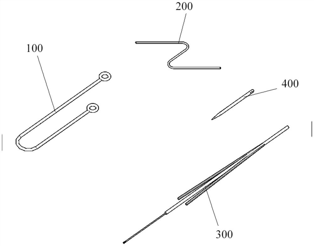 Double-hole capsular bag drag hook and preparation method thereof