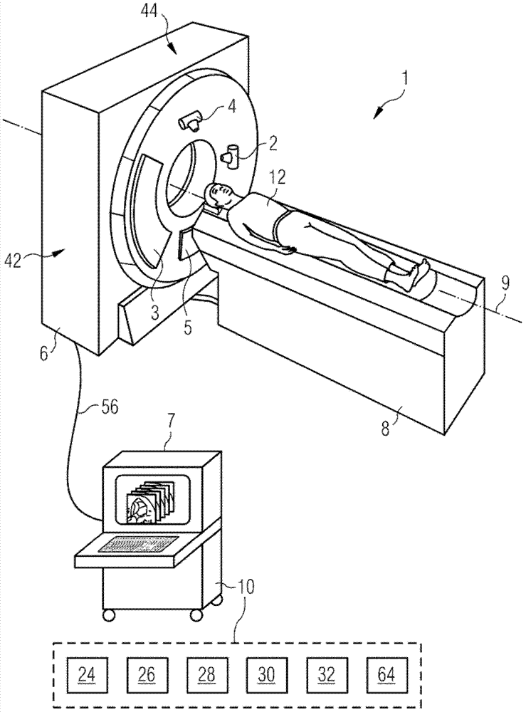Method, image processing device and computed tomography system for determining a proportion of necrotic tissue as well as computer program product with program sections for determining a proportion of necrotic tissue