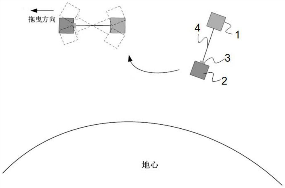 A dragging derailment method based on a tether retractable device