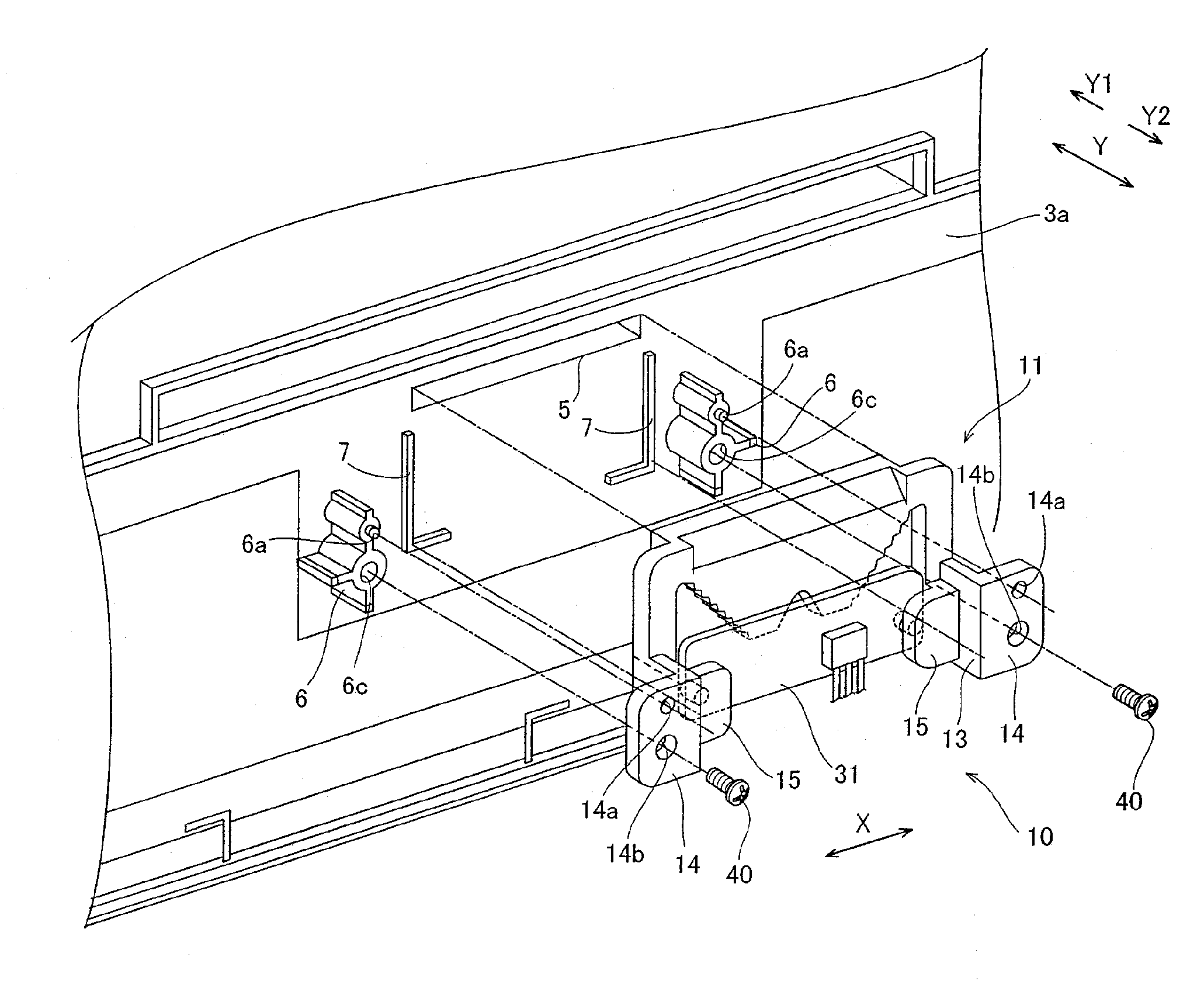 Structure for Mounting Indicator Unit on Electronic Apparatus