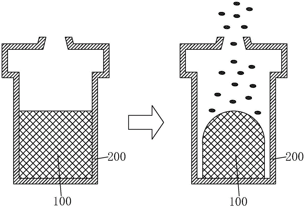 Vacuum evaporation crucible