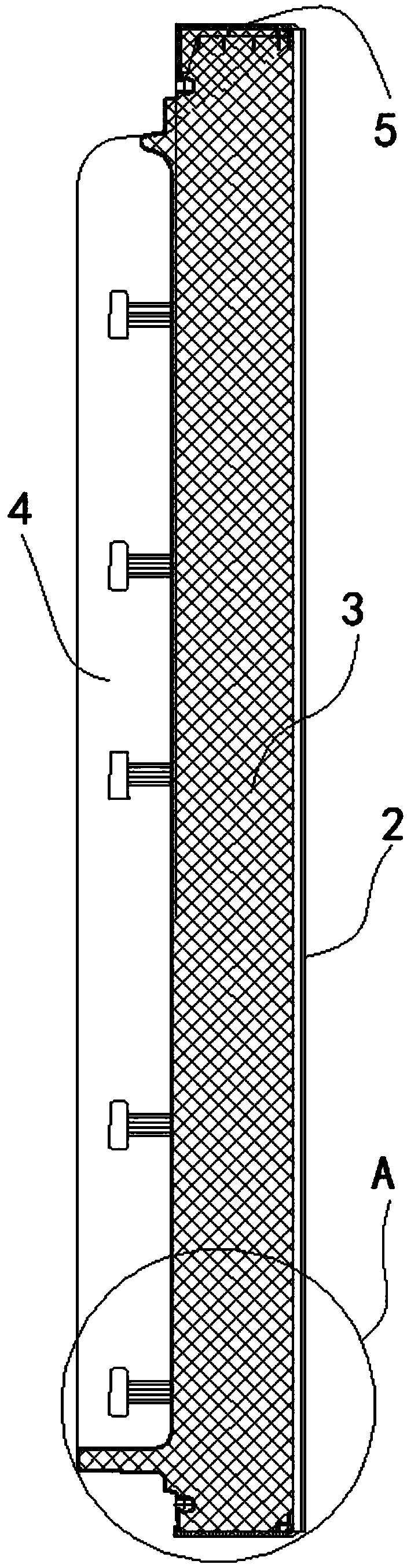 Flexible touch door shell for refrigerator and production process thereof