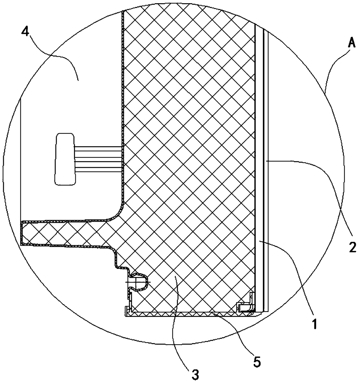 Flexible touch door shell for refrigerator and production process thereof