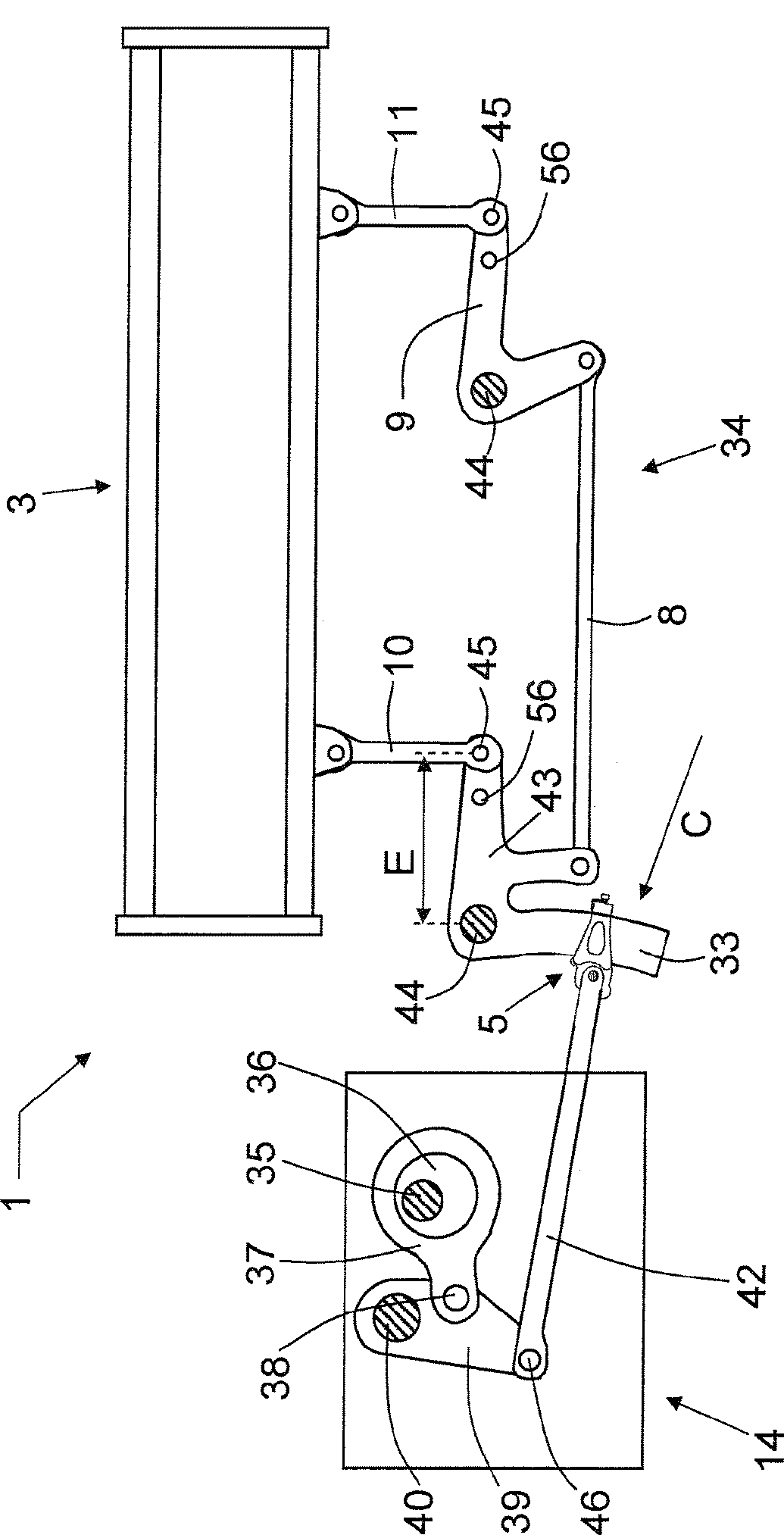 Shed-forming device for a weaving machine